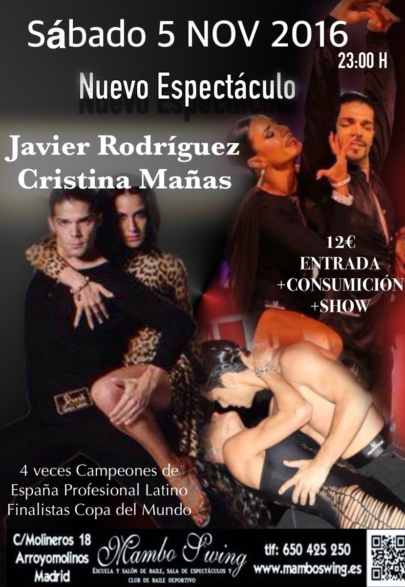 mamboswing1's tweet photo. ¡NUEVO ESPECTÁCULO! te vas a quedar así :O cuando veas a Javi y Cris 
https://t.co/R3NMhhk9t2 #Show #MamboSwing #Baile #Madrid https://t.co/hNp1jSKJk0