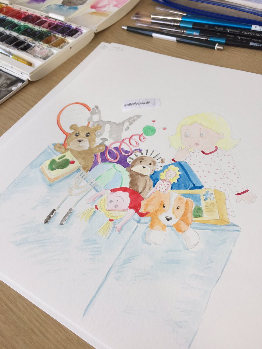 happydesigner's tweet photo. Big deadline week.... eek!! 🤓 #lovedeadlines #illustrationfun for @Suzannelees4 https://t.co/Nha8uLCo8B