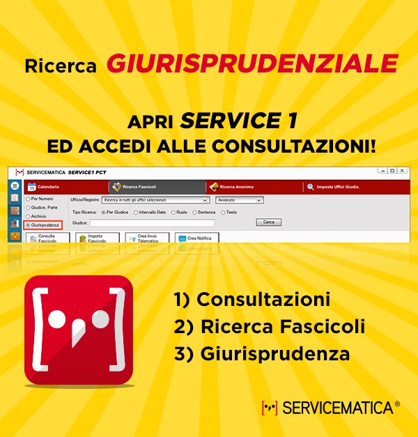 Servicematica's tweet photo. Ricerca #Giurisprudenziale con #service1 #pct #servicematica https://t.co/fIUTElD0pH