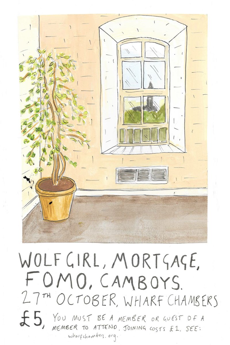 This is such a lovely poster for our second time playing in Leeds and our first(!) time playing <a href="/WharfChambersCC/">Wharf Chambers</a>. It's next week!