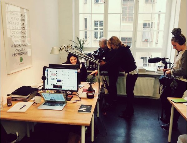 Filming day at our HQ today. <a href="/DeutscheWelle/">DW Deutsche Welle</a> in the house!