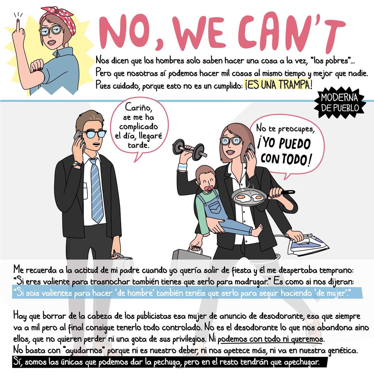 ModernaDePueblo's tweet photo. -¡Mujer, tú puedes con todo! 💪🏼
-No, gracias... https://t.co/vG0f02rizZ