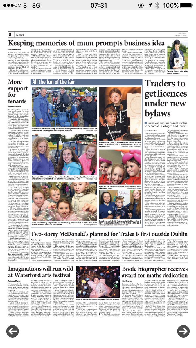 TOG_Dublin's tweet image. Look its our shadow boxes from #CoderGirlHackDay in the @irishexaminer.