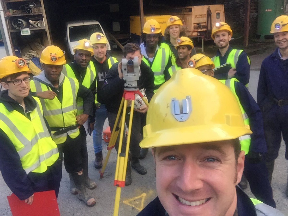 cornwallgeology's tweet photo. Underground survey selfie with Y2 miners at Holmans Test Mine. It's gonna be a fun Activities Week! @CambSchMines #CSMsurvey #minesurvey https://t.co/GTQxLtzNg9