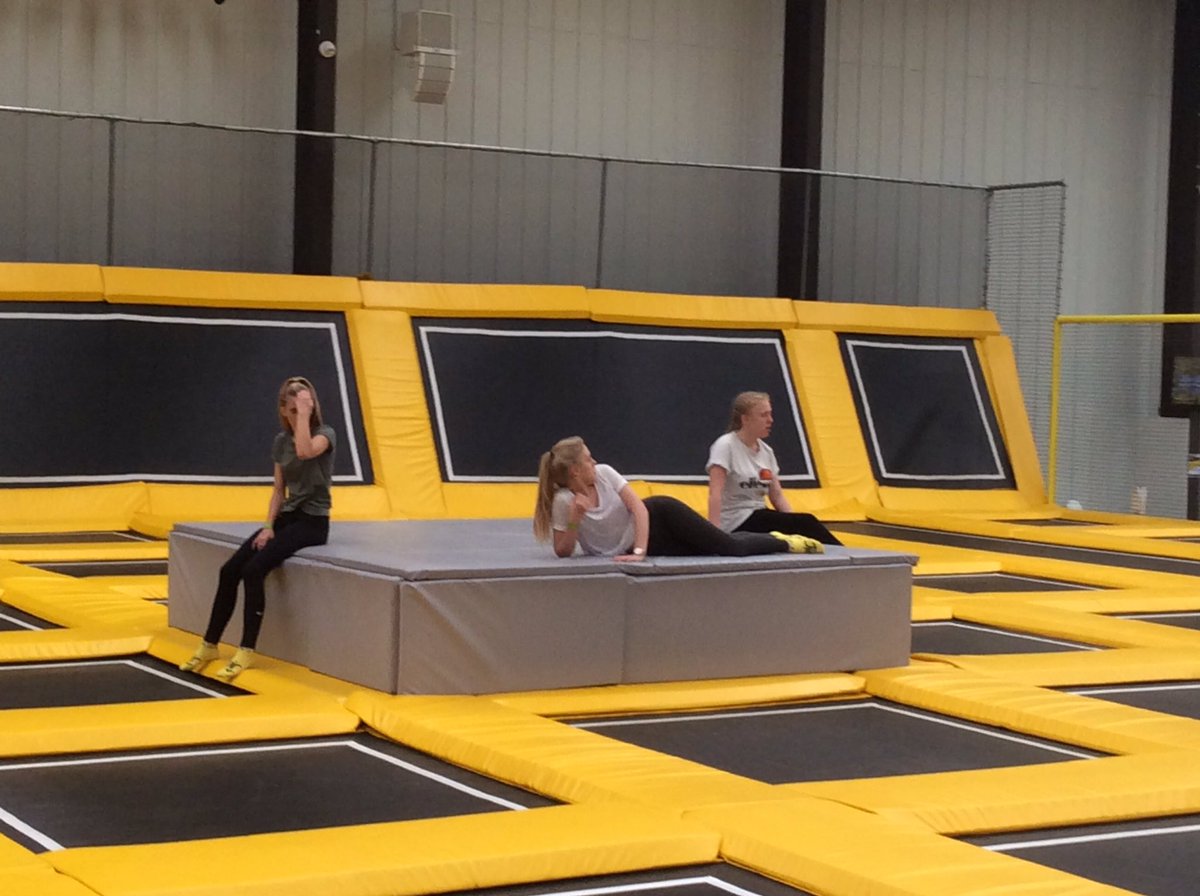 ASFCSport's tweet photo. Time to chill trampolining is hard work! https://t.co/ksqx2QUrYd