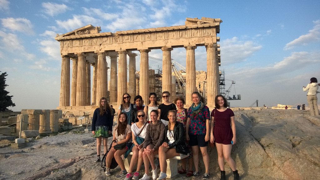 NGHSClassics's tweet photo. Bright and windy on top of the Acropolis #Greece https://t.co/k8c58bDq6Z