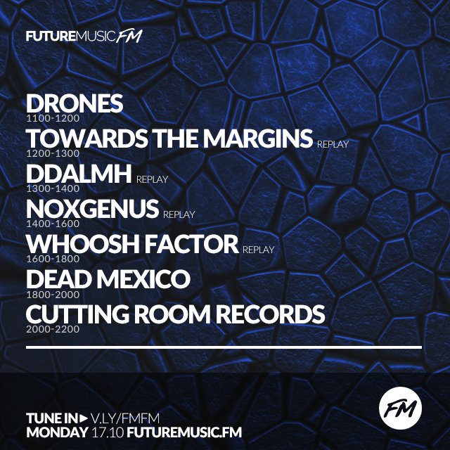 Today on #fmFM @cluttermusic <a href="/lomidhigh/">Lomidhigh</a> <a href="/noxgenus/">Vic</a> <a href="/fakstar/">kevin farquhar</a> <a href="/DeadMexicoRadio/">Dead Mexico</a> <a href="/CuttingRoomRecs/">Cutting Room Records</a> v.ly/fmFM