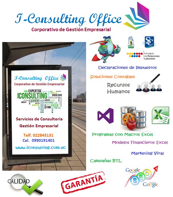 iconsultin's tweet image. #SOLUCIONESCONTABLES #DECLARACIONESIMPUESTOS #ANEXOSSRI #ADMINISTRACIONNOMINA #GESTIONEMPRESARIAL #MACROSEXCEL
iconsulting.com.ec