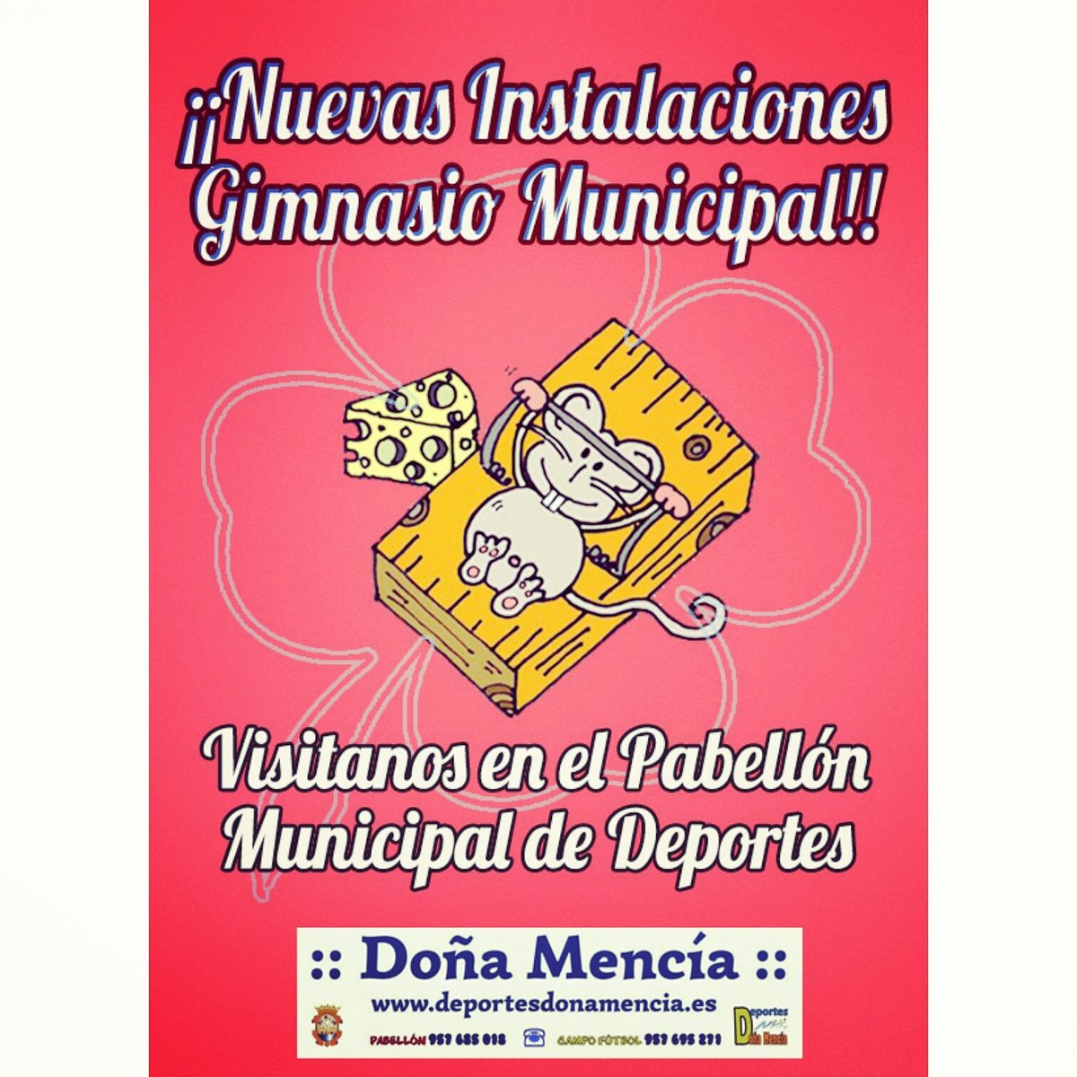 AventurateDM's tweet photo. Visitanos en el nuevo gimnasio municipal en el pabellón municipal de deportes 🔝💪❤🍀 https://t.co/RRbwWzpm10