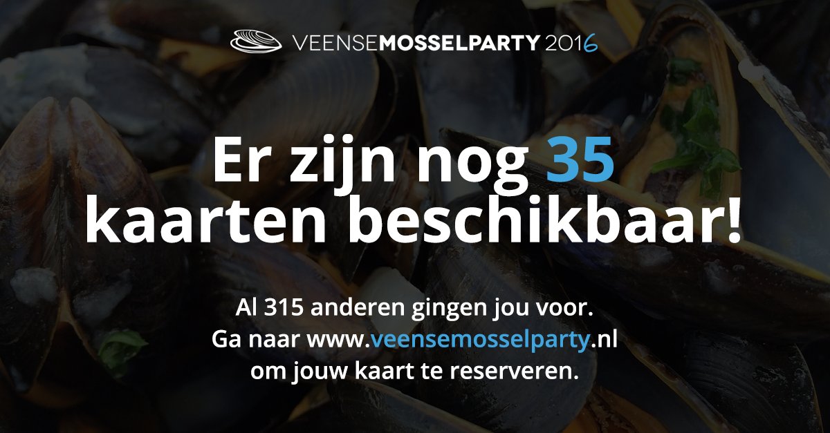 MosselpartyVeen's tweet photo. Volgende week donderdag is het zover! Wees zeker van een plek: meld je aan via https://t.co/N7QF2USIyh https://t.co/NUZQYxxEoZ