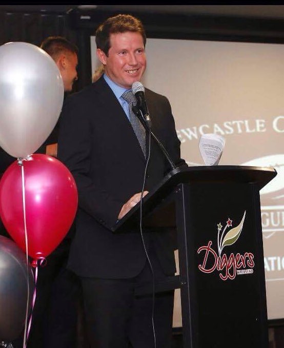 Pete_Jolly's tweet photo. Thanks to @Newcastlerefs for asking me to be #MC on their 2016 night of nights. Great night of fun @CountryRL @Newcastle_RL @BarTVsports https://t.co/MgeQQRyGhj