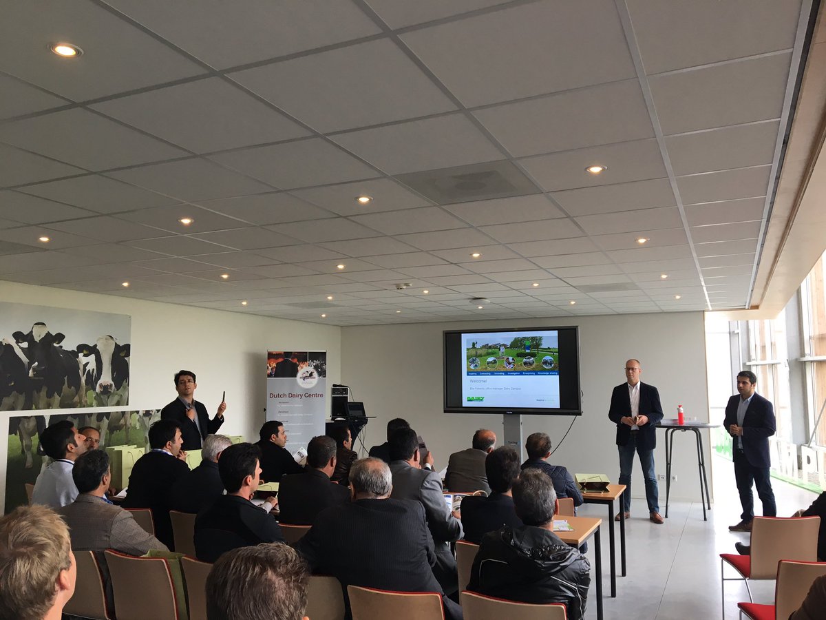 Matchmaking Iranian Delegation and members of the Dutch Dairy Centre <a href="/DairyCampus/">Dairy Campus</a> <a href="/DutchDairyCentr/">DutchDairyCentre</a>
