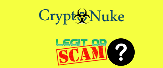 aaronandshara's tweet photo. CryptoNuke Review Legit Company Or Scam? Find out ALL here: 
https://t.co/rnvPkPwKSq
#CryptoNuke #CryptoNukeReview #CryptoNukeScam #Bitcoin https://t.co/emGmg7wOxI