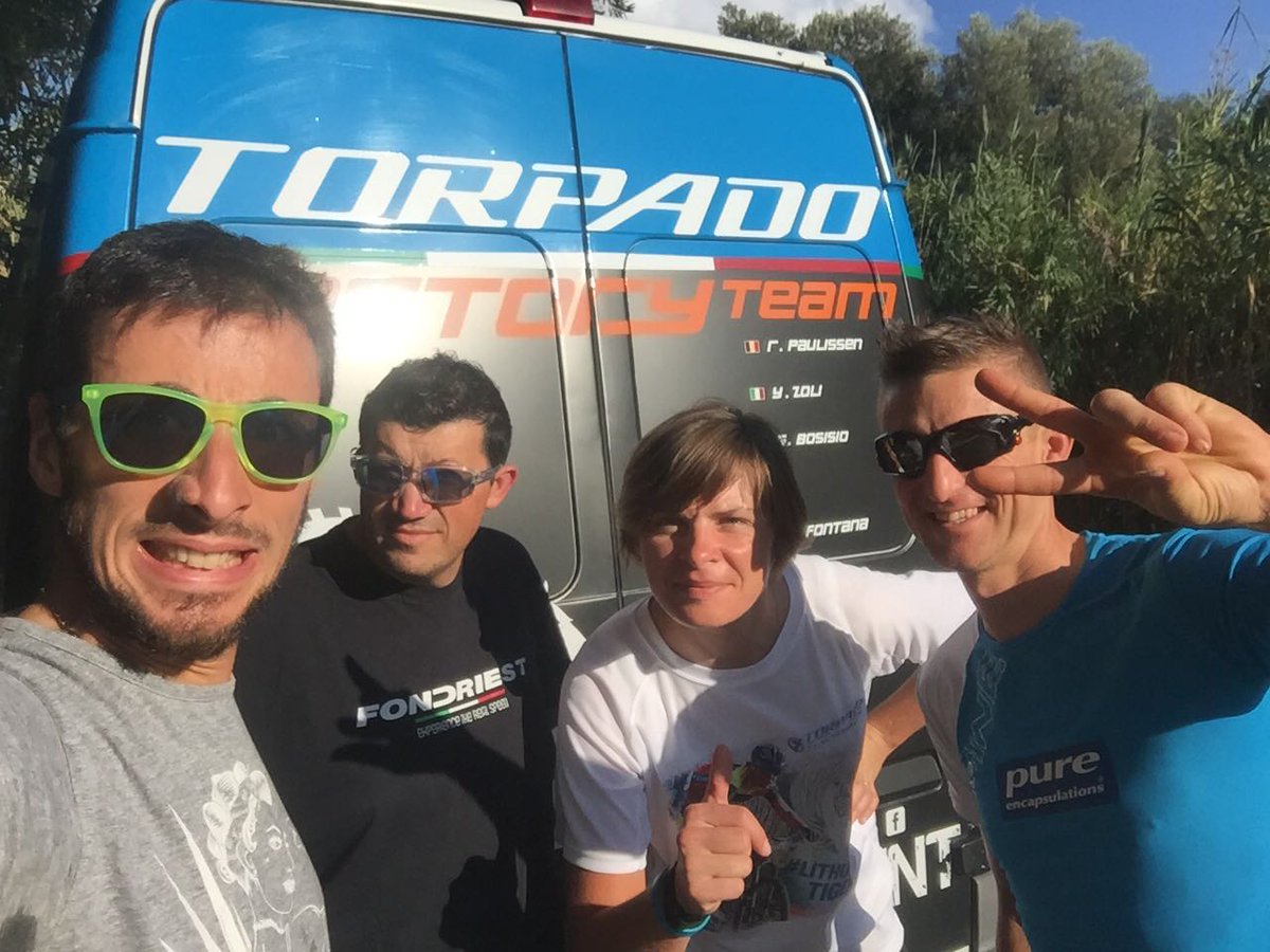 I #TorpRider sono in partenza, direzione #RocdAzur!  #StayTuned #BeATorpRider 
#RiccardoChiarini #FastRoel Paulissen #LithuanianTiger Sosna