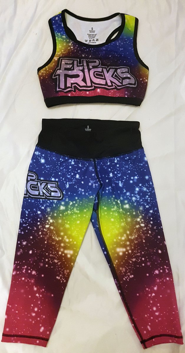 fliptricks's tweet photo. Sample #Custom #Sublimated Sports Bra and Matching Leggings. No minimum order and cheap prices! #cheerleading #cheer https://t.co/uQpGHnKaH2