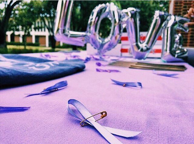 October is Domestic Violence Awareness Month! Help us break the silence and end the violence! Love shouldn't hurt 💜#hbuaxo #dvam #axo
