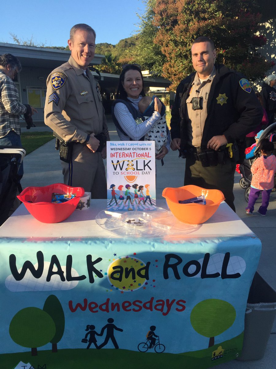 MarinSheriff's tweet image. @MarinSheriff and @CHPMarin at Loma Verde Elementary School.  It's a beautiful day for #WalkToSchool