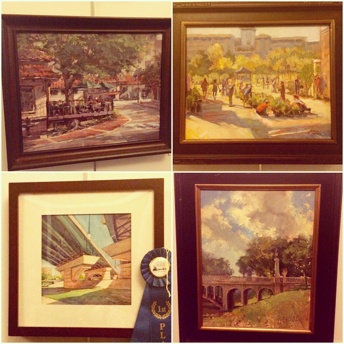 KCMOParks's tweet photo. Brush Creek Art Walk Winners. See 90+ plein air paintings on exhibit and for sale through October. #KCParks #PleinAirKC #BCAW2016 https://t.co/kLHOEAkbRy