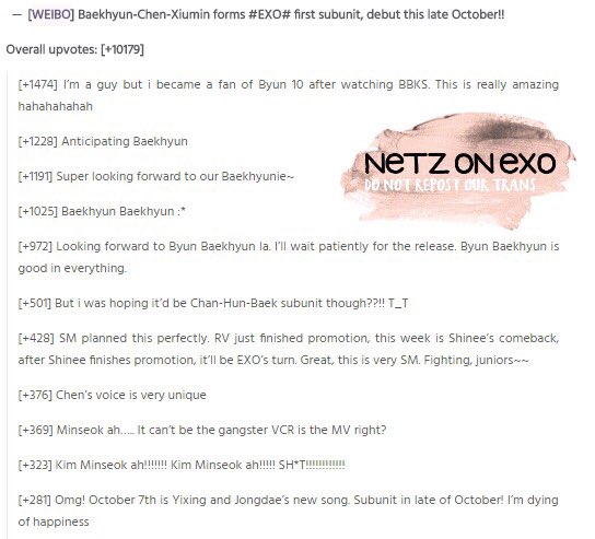 rlpcy92_'s tweet photo. EXO_FANBASE: RT netzonexo: [Naver &amp; Instiz &amp; Weibo] #CHEN #BAEKHYUN #XIUMIN Subunit 
link: https://t.co/NWmriupdsf https://t.co/FijyEEN8Ai