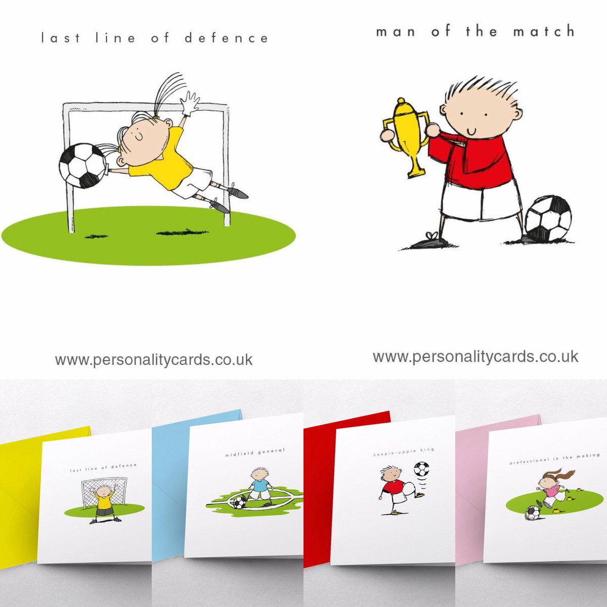 All greeting cards are £1.75 each BUY 2 or MORE and get FREE UK DELIVERY #football #footballmom #footballers