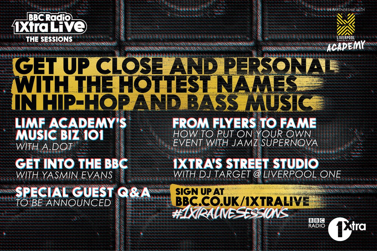 LIMFestival's tweet photo. Can't wait for this evening's #1XtraLiveSession at @ESLAOFFICIAL with @YasminEvans discussing how you get a job at the #BBC! ❤️ #Liverpool https://t.co/3NhUw4o7EW