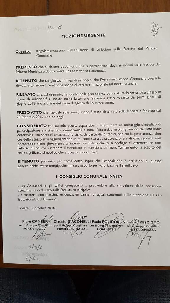 riccardolaterza's tweet image. Per la destra triestina non è più tempo di #veritàperGiulio. Meno male che loro si occupano dei veri problemi della città...