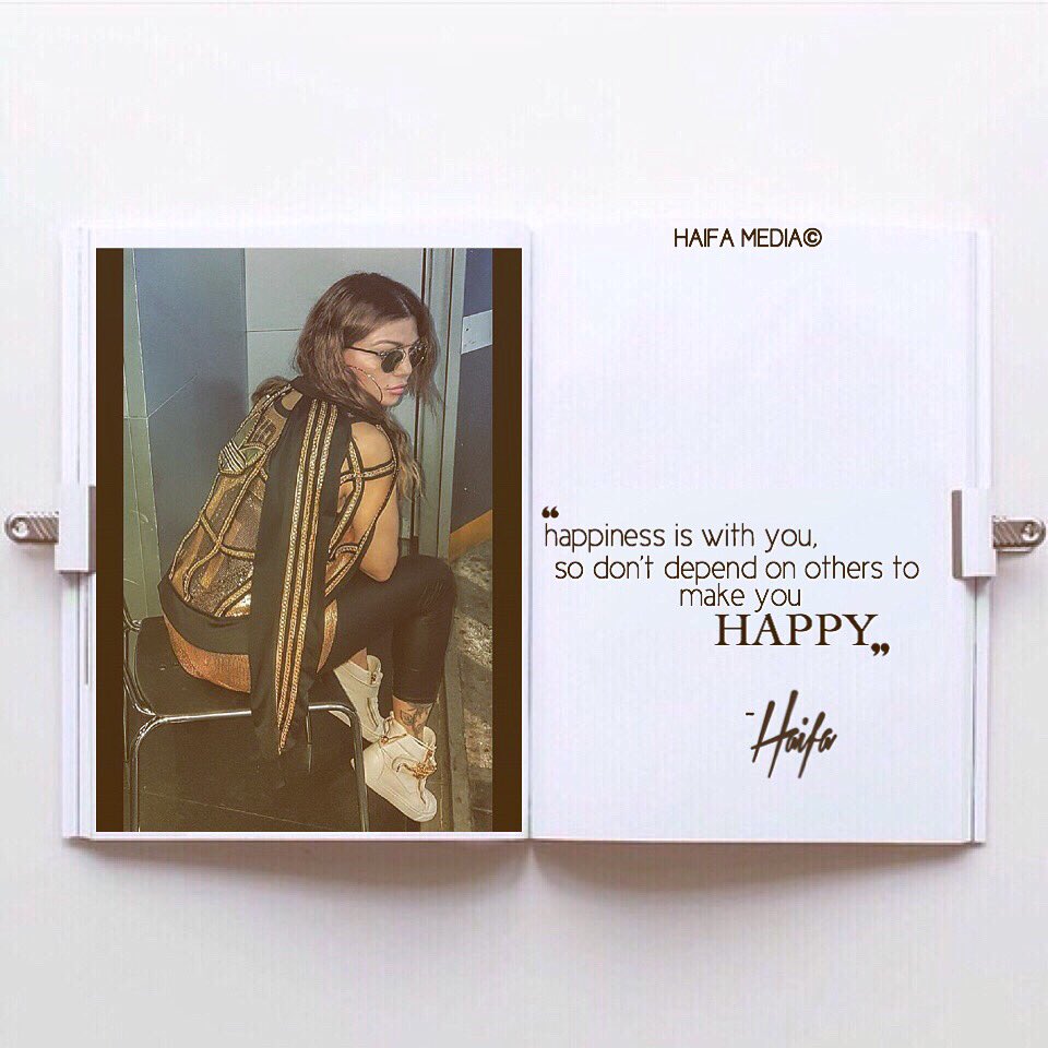 HaifaVogue's tweet photo. "happiness is with you, so don't depend on others to make you happy!" - Haifa Wehbe. #haifamedia #haifasaid #quotesbyhaifa ✨🌾@HaifaWehbe https://t.co/mfAWWevTwB