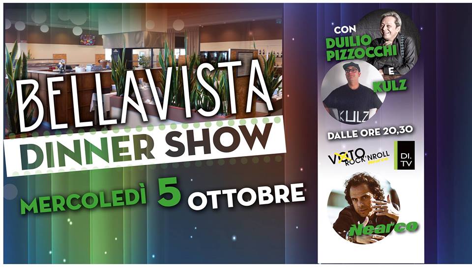 Stasera #Bellavista DinnerShow a Imola BO con #Nearco <a href="/duiliopizzocchi/">duilio pizzocchi</a> #Kulz #Cena #Musica e #Risate