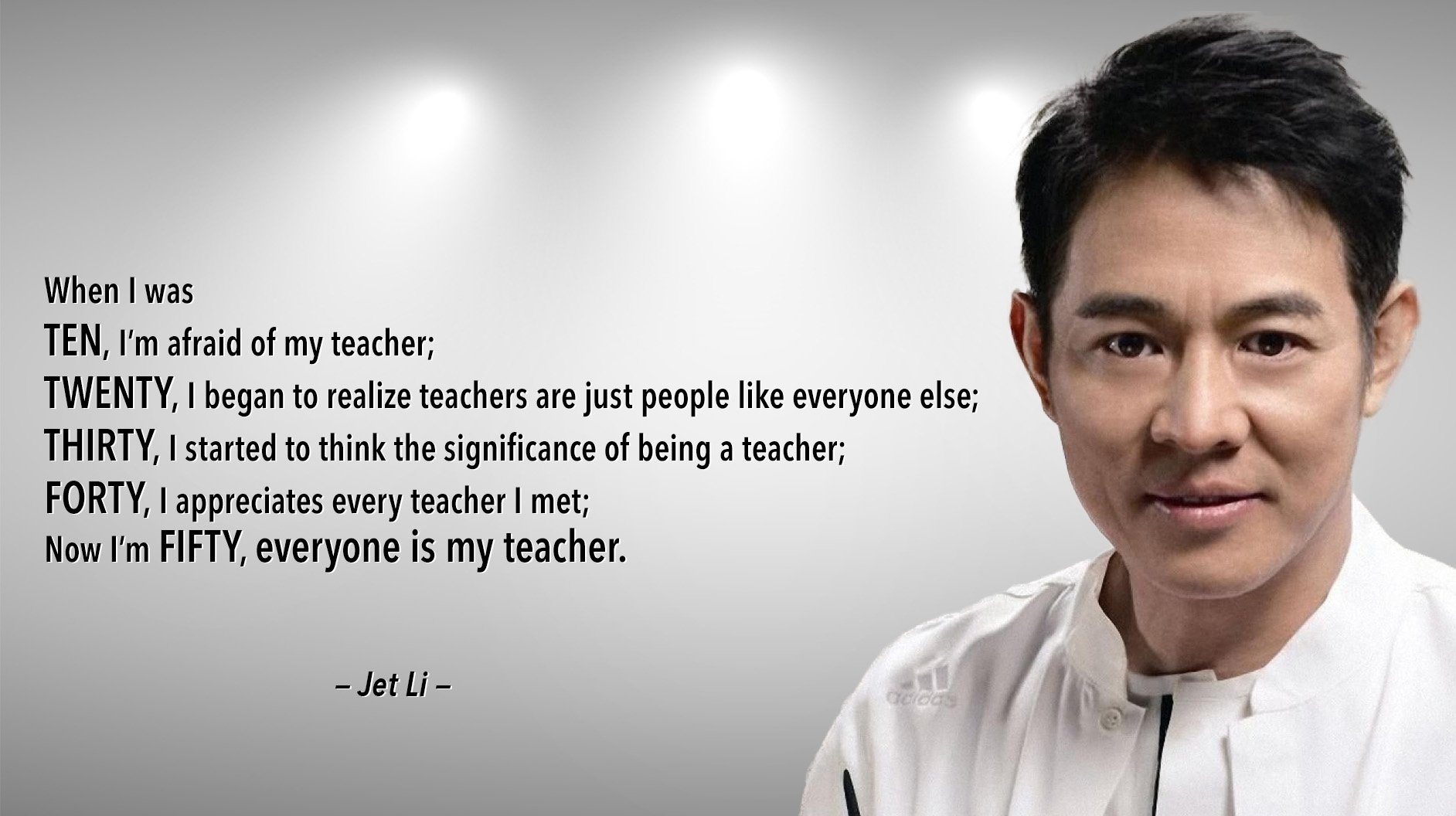 Jet Li 李连杰 on X: Thanks for all the teachers that appeared in