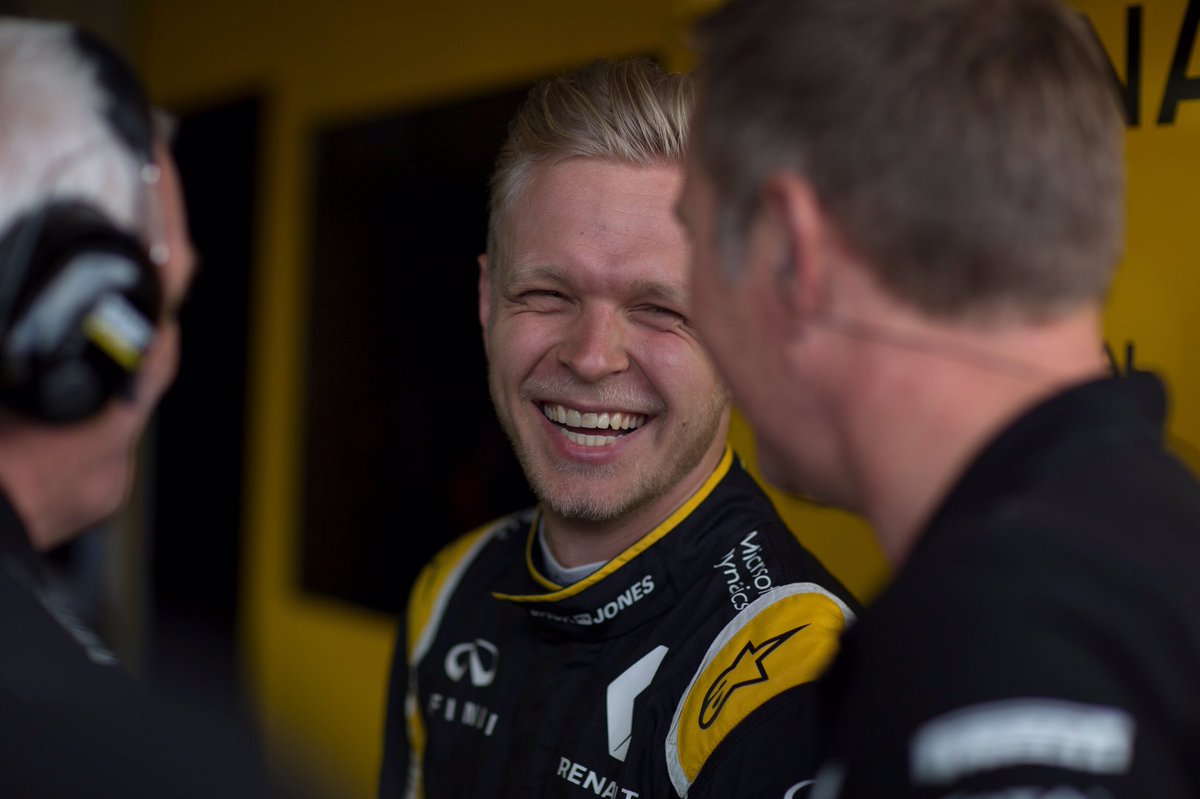 AlpineF1Team's tweet photo. Now that the preview Q&amp;As are done, let us wish the happiest of birthdays to the cheekiest Danish driver we know! HAPPY BIRTHDAY KEV! 🎂🎉🎁🎂 https://t.co/YrNGQbgcYV