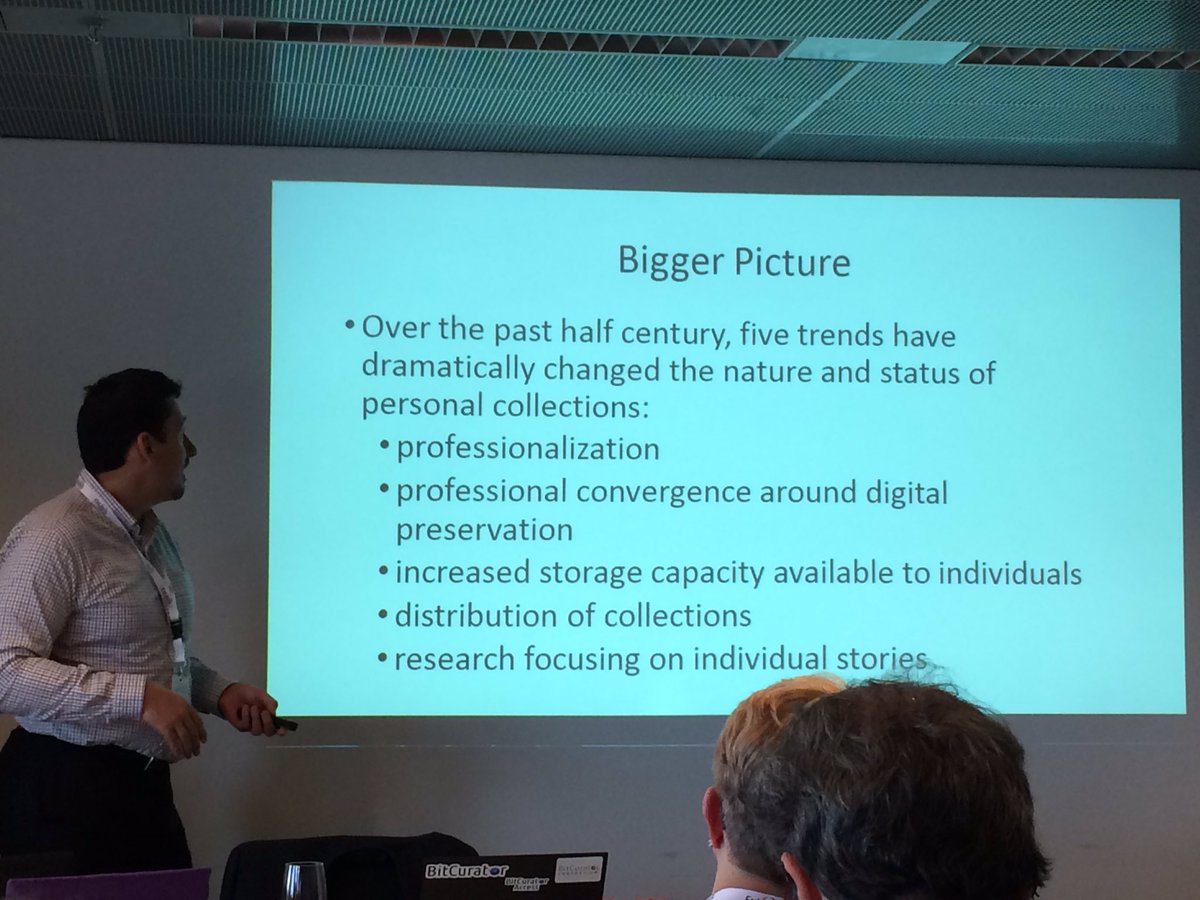 Susan Corrigall (@suecorrigall) on Twitter photo <a href="/BitCurator/">BitCurator</a>  outlining personal digital archiving trends in US #ipres2016 <a href="/BitCurator/">BitCurator</a>  outlining personal digital archiving trends in US #ipres2016