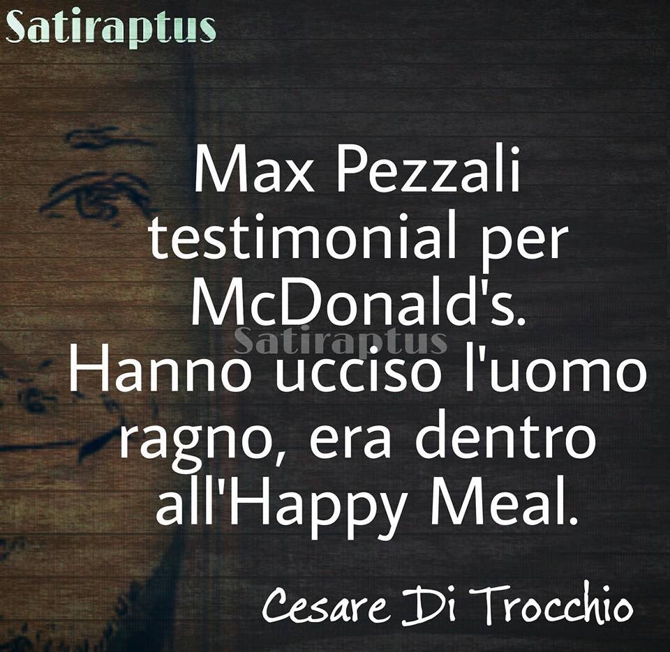 Satiraptus's tweet photo. #satiraptus #ditrocchio #maxpezzali #mcdonalds https://t.co/DC7vFuBARf