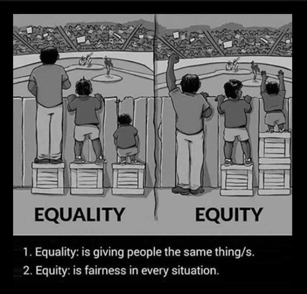 YACnotyak's tweet photo. Equality vs. Equity https://t.co/LCFgkJG2Ye
