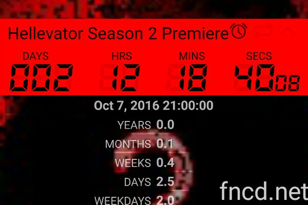 2 days 12 hours 18 minutes 40 seconds until #Hellevator Season 2 Premiere #countdown #ExcitementAwaits 😈😈