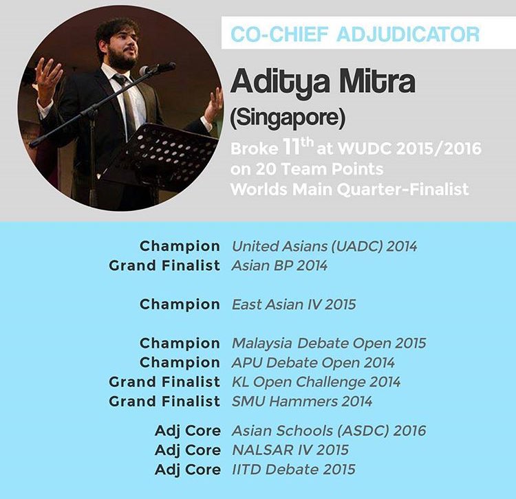 ABP_2016's tweet photo. Meet our Co-Chief Adjudicator, Aditya Mitra from Singapore.

#asianbp2016 https://t.co/M8irrrxuXH
