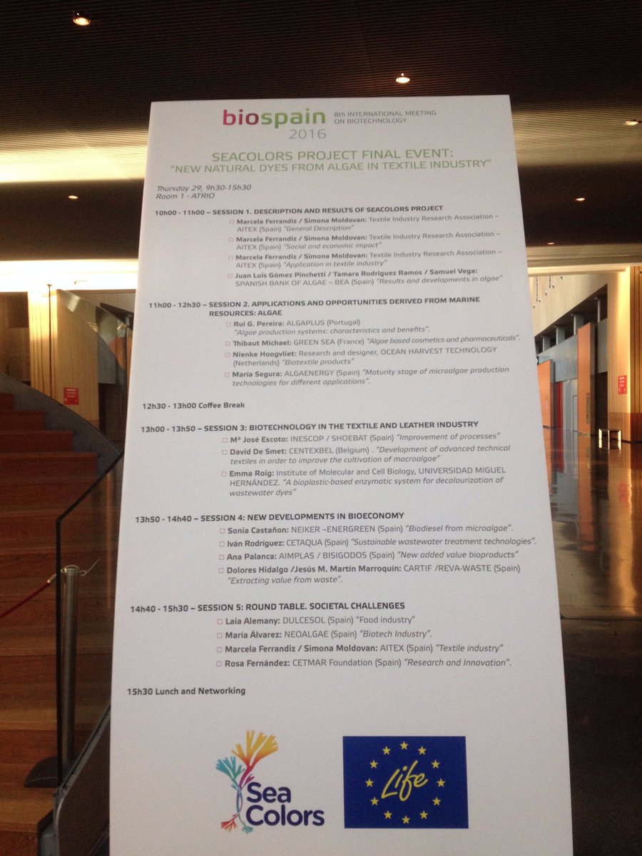 LifeSeacolors's tweet photo. SEACOLORS FINAL EVENT, @BioSpain2016 , Bilbao on 29th of September!
Check the website for more information: https://t.co/NjbNZFYPVk https://t.co/S5Yq4KywMr