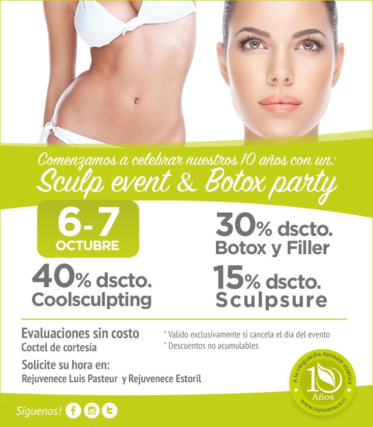 clrejuvenece's tweet photo. ¡Comienza la cuenta regresiva de nuestro Sculp event &amp; Botox party! ¿Ya reservaste tu hora?

Solicite su hora aquí:
https://t.co/yamfM2U7VD https://t.co/tn62zSq4W4