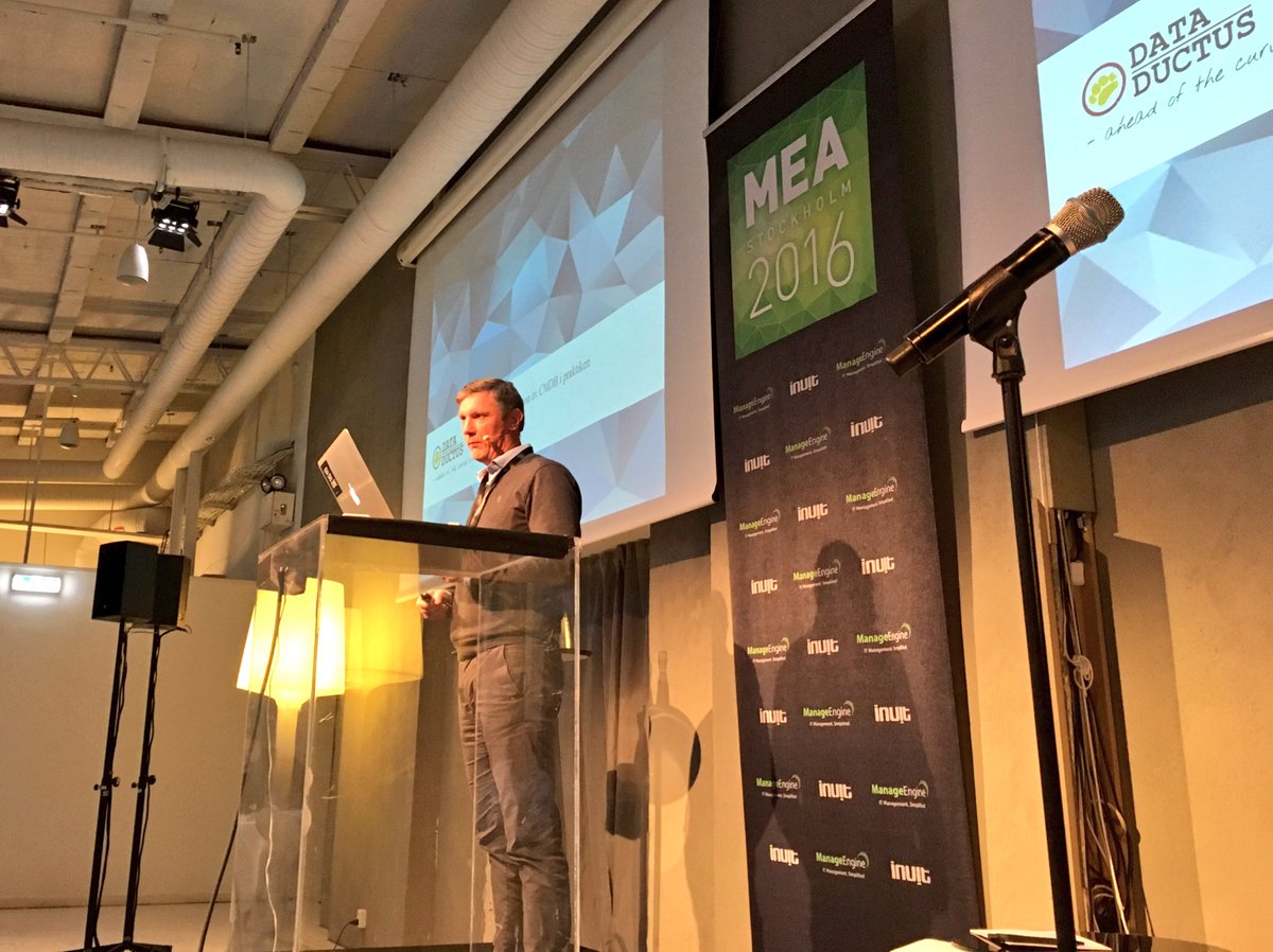 Inuitab's tweet photo. Nu Stefan Ståhl från @dataductus som pratar om CMDB i praktiken. #cmdb #2016MEA #manageengine https://t.co/wgkI1aaxdv