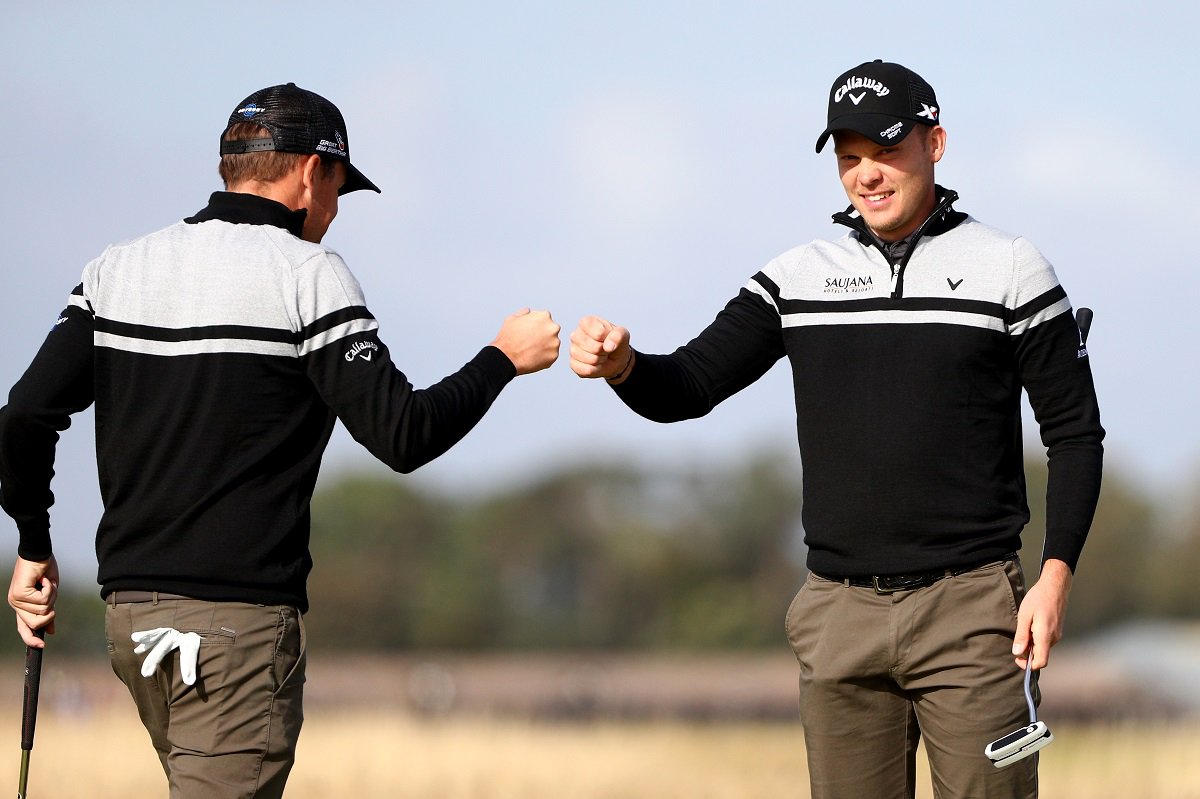 DPWorldTour's tweet photo. Danny and his caddie playing together?

Yep, @Danny_Willett and @Smartie13 will be teeing it up this week at the #DunhillLinks. https://t.co/U84l2uOxXq