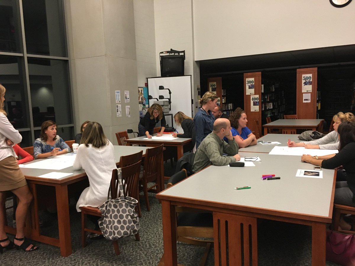 Fabulous group of parents brainstorming RVille Ready Skills at the School Connection Forum!