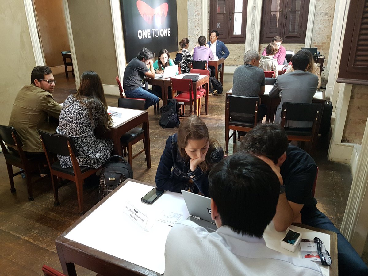 As rodadas de negócio do #RioMarket já começaram! Várias empresas do setor audiovisual estão avaliando projetos.