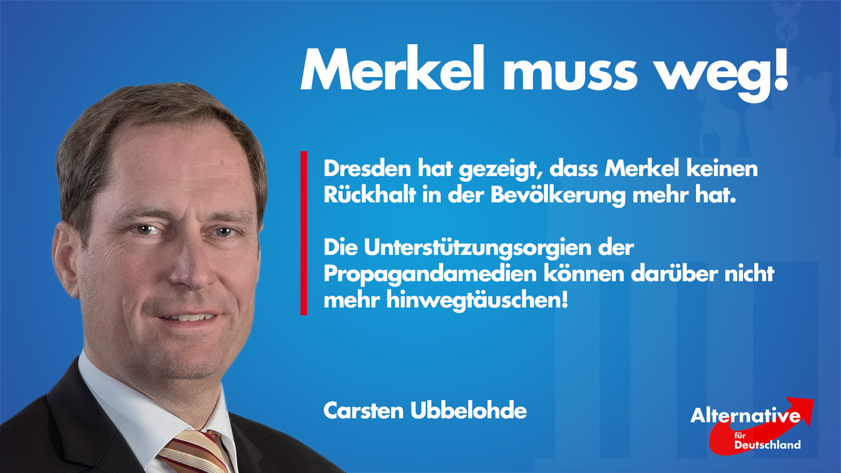UbbelohdeBerlin's tweet photo. #Merkel muss weg! #AfD #Dresden #GEZ https://t.co/0EukEyaqvR