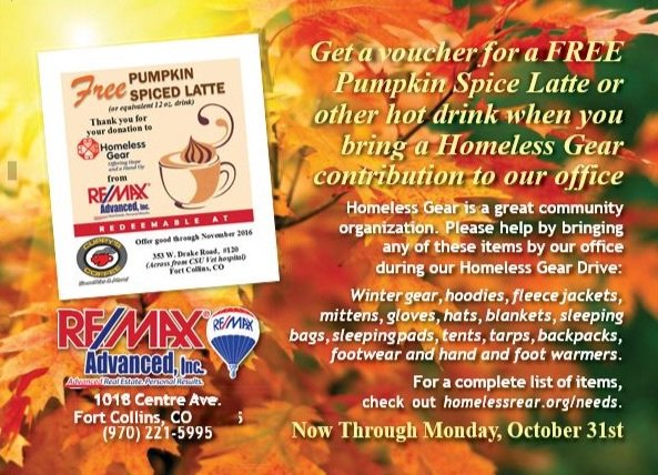 REMAX_Advanced's tweet photo. Once again #REMAXAdvanced is collecting outdoor gear to benefit Homeless Gear. Donors will be rewarded with a FREE drink from Cuppy's! https://t.co/s7eCnAjNbR