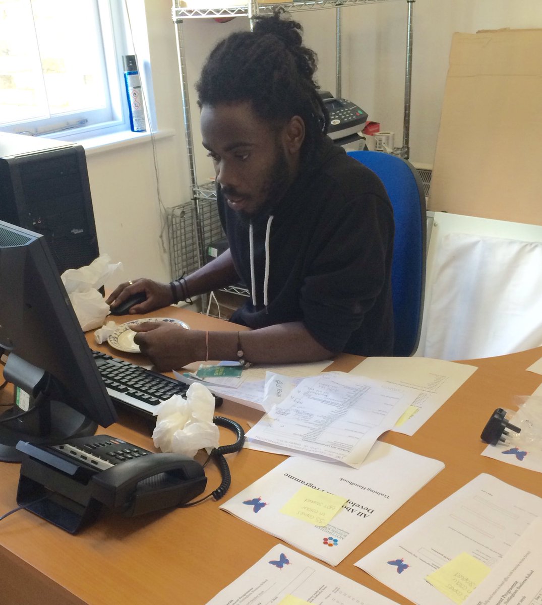 grit_2017's tweet photo. Check out YaR ambassador Hubert in the office today supporting the team😀. Working on some exciting projects #Northants #London #Universities https://t.co/2f1S5YFXuo