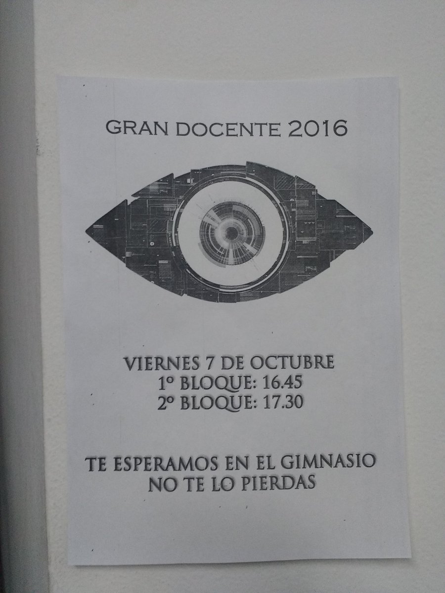 GranDocente's tweet photo. Viernes 
1er Bloque 16:45
2do Bloque 17:30
¡ Te esperamos! https://t.co/oPy3ignYJn