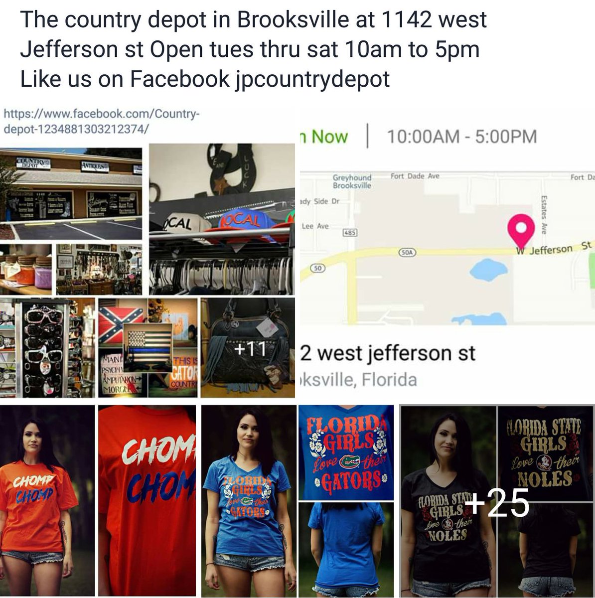 JohnLoetscher's tweet image. #countrydepot in #brooksvillefla 
We carry #flowgrown. #thelocalbrand 
#montanawest handbags we can ship and accept credit cards .