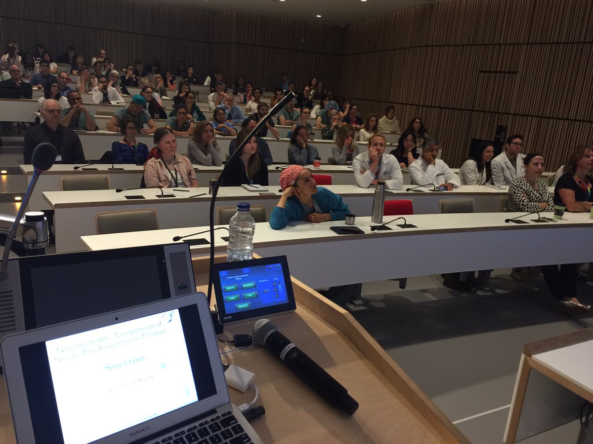 NoNeedlessPain's tweet photo. Wow! Great team in Montréal! Standing room only @HopitalChildren Peds grand rounds about needle pain prevention https://t.co/uBZDap2iPz https://t.co/yZ02AUE7S5