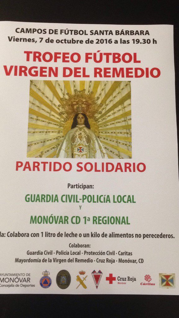 ElRecord's tweet photo. Partido solidario en Monóvar este viernes. #futbol #Monovar #monovero https://t.co/rIeKM4RvEG