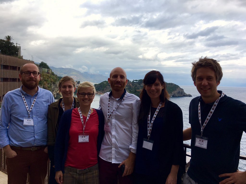 bjorkstrom_lab's tweet photo. The research team @ #nk2016 in Taormina, Sicily. #nbgroup #nkcells https://t.co/KTyilLv3e0