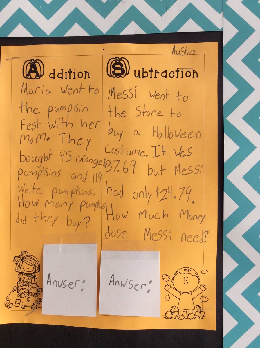 MrsLeftwichSMSD's tweet photo. Can YOU figure out our fall word problems? #wordproblemdetective #fallmath @trailwoodsmsd https://t.co/ERsXrMU0M6